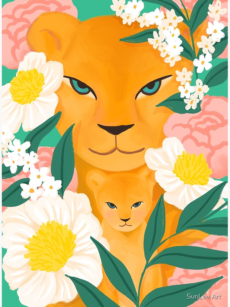 Mother Lion and Cub I by sunleeart