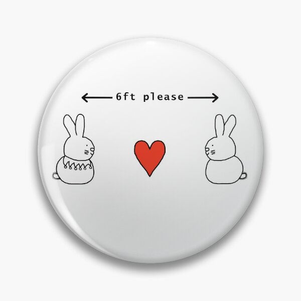 Item preview, Bunny Rabbits say Keep Your Distance For Now designed and sold by ellenhenry.