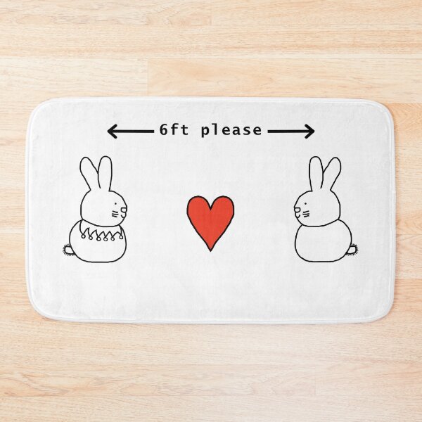 Item preview, Bunny Rabbits say Keep Your Distance For Now designed and sold by ellenhenry.