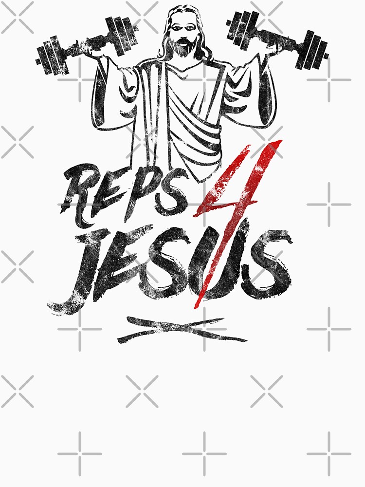 Reps For Jesus Funny Workout Jesus Gym by thespottydogg