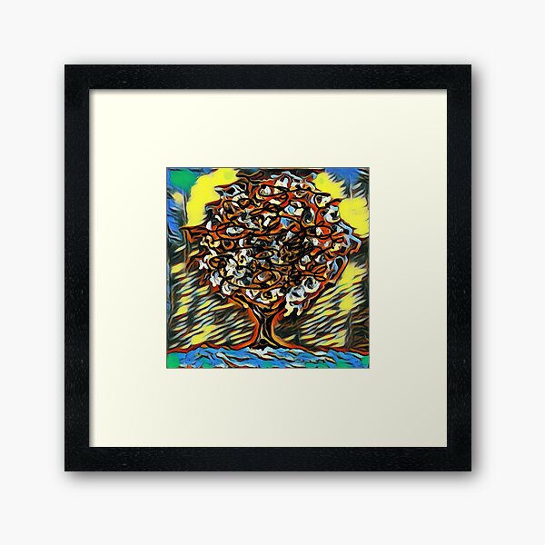 Tree Art 7 designed and created by (c) Janet Watson Art Framed Art Print