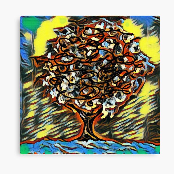 Tree Art 7 designed and created by (c) Janet Watson Art Canvas Print