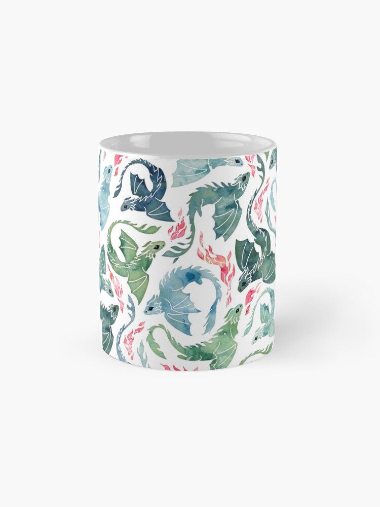 Alternate view of Dragon fire blue & green Mug