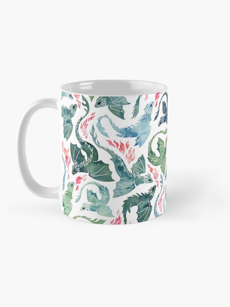 Alternate view of Dragon fire blue & green Mug