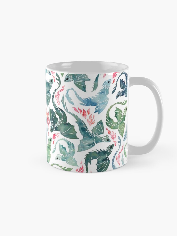 Alternate view of Dragon fire blue & green Mug