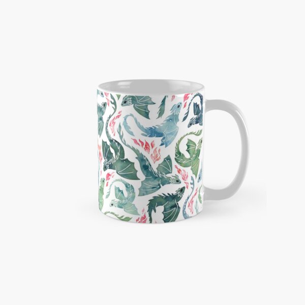 Dragon fire blue & green Classic Mug