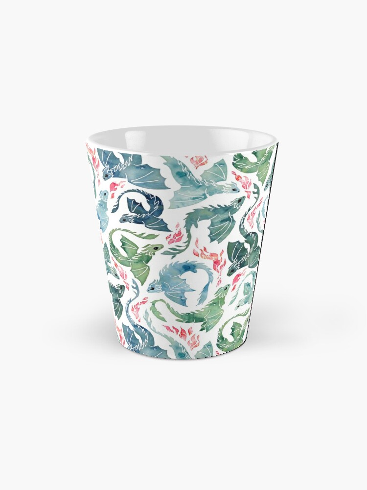Alternate view of Dragon fire blue & green Coffee Mug