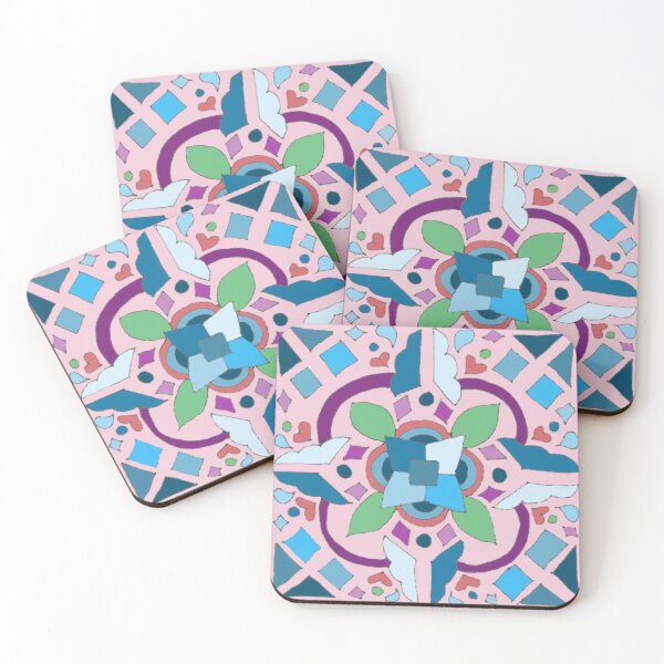 Item preview, Lala Cloud Tile Doodle Pink designed and sold by LalaDoodleBug.