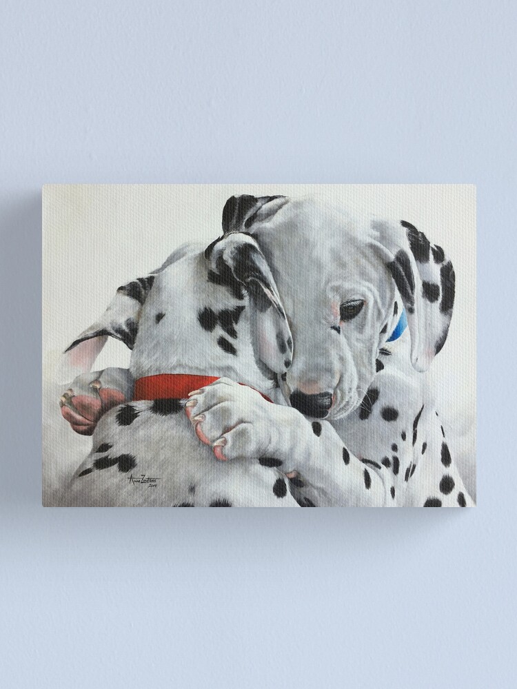 Alternate view of Dalmatian pups - Forever Friends. Canvas Print