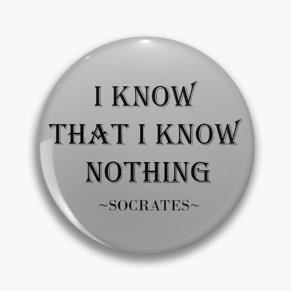 Item preview, I know that I know nothing by Socrates designed and sold by arkitekta.