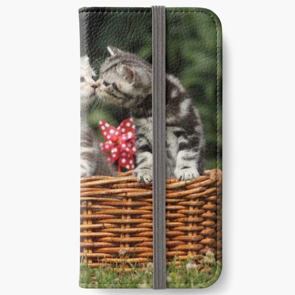 süße Kätzchen iPhone Flip-Case