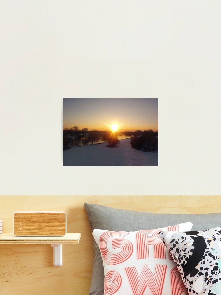 Thumbnail 1 of 3, Photographic Print, Snow Sunset designed and sold by Peter Barrett.