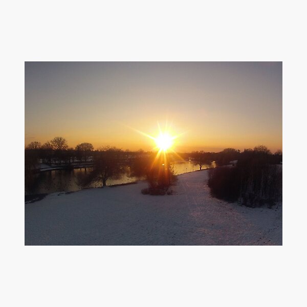 Snow Sunset Photographic Print