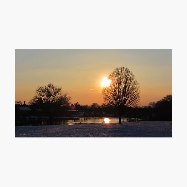 Snow Sunset 2 Photographic Print