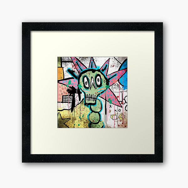 Skull Attack Framed Art Print