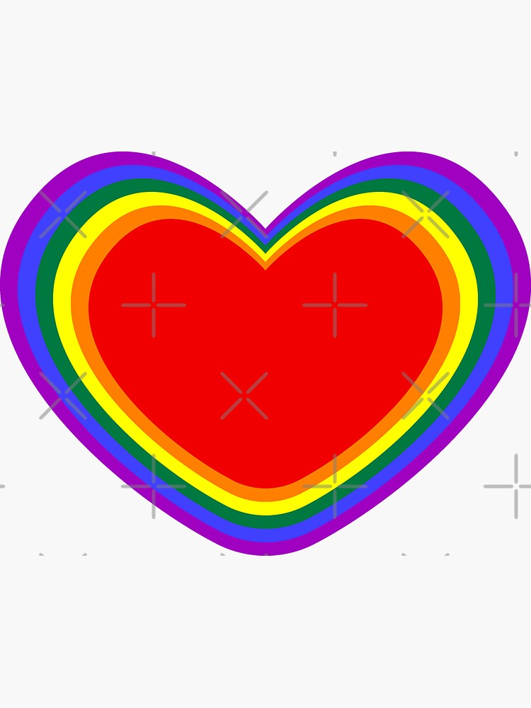 Pride Heart Rainbow Sticker For Sale By Skr0201 Redbubble 1902
