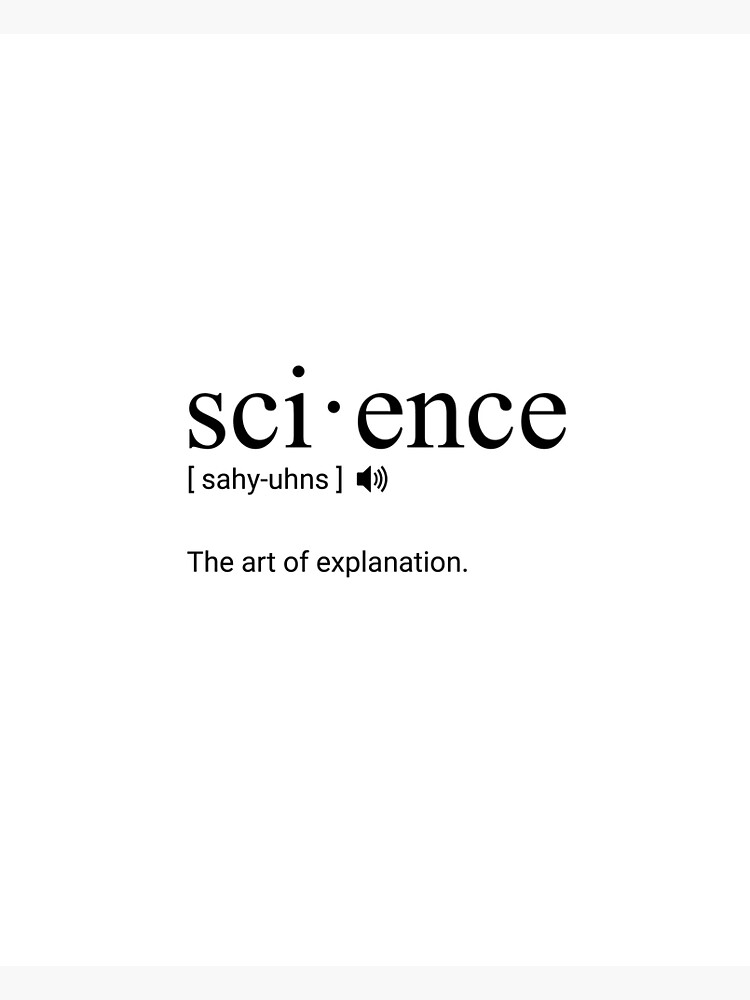 "Science Dictionary Definition " Poster for Sale by knownsmile Redbubble
