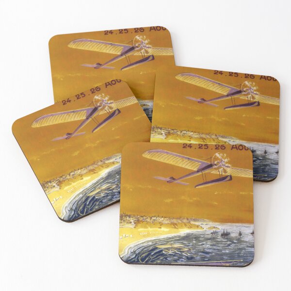 Item preview, Hydro Aeroplanes vintage travel poster designed and sold by stickart-marek.
