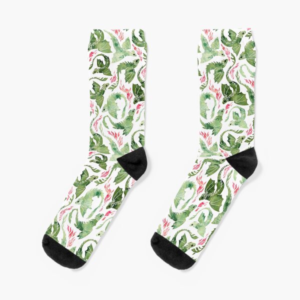 Dragon fire green Socks