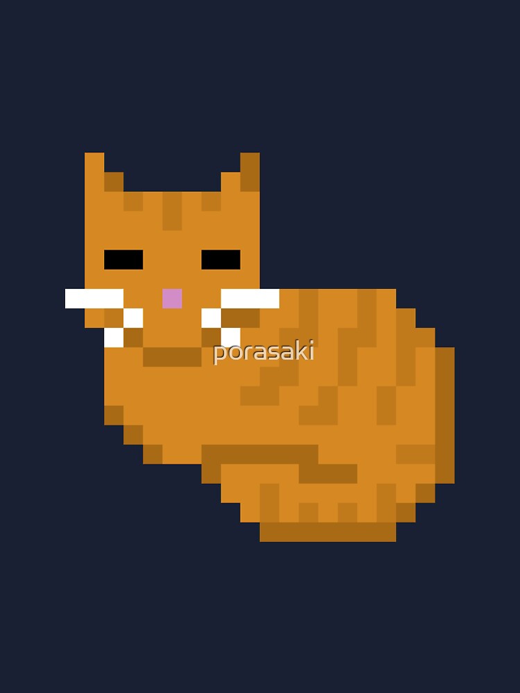 Pixilart - Orange Pixel Cat by Tygur8v