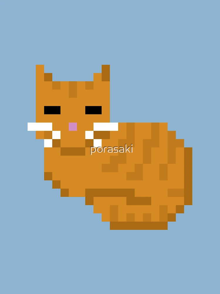 Pixilart - Orange Pixel Cat by Tygur8v