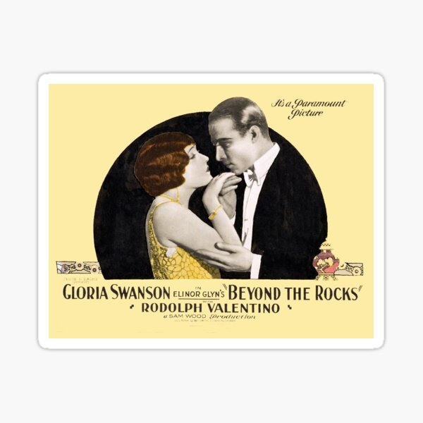 Item preview, Gloria Swanson, Rudolph Valentino BEYOND THE ROCK (1921) Silent movie poster designed and sold by Love30smovies.