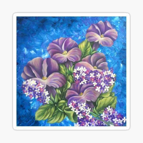 Aperçu de l'œuvre Campanules violettes créée et vendue par DesignByMonique.