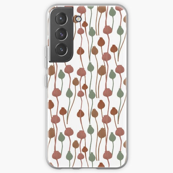 poppies boxes pastel colours Samsung Galaxy Soft Case