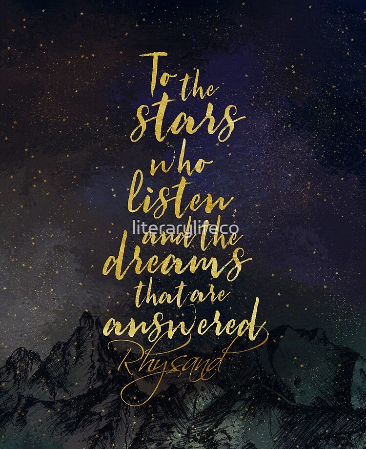 To The Stars Who Listen And The Dreams That Are Answered Rhysand Ipad Case Skin By Literarylifeco Redbubble