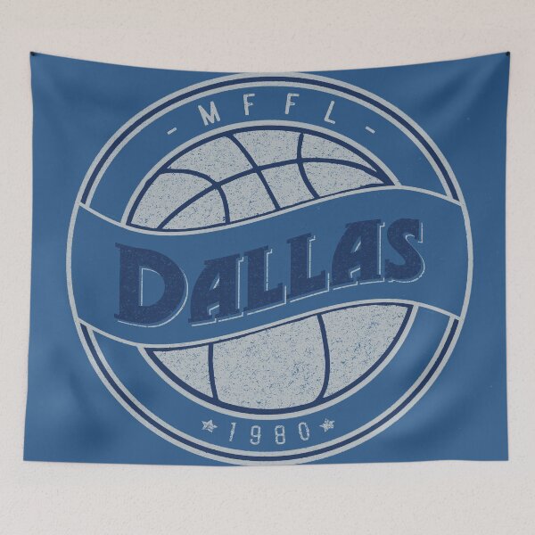 Item preview, Dallas MFFL basketball royal blue vintage logo designed and sold by KMA Home Design.