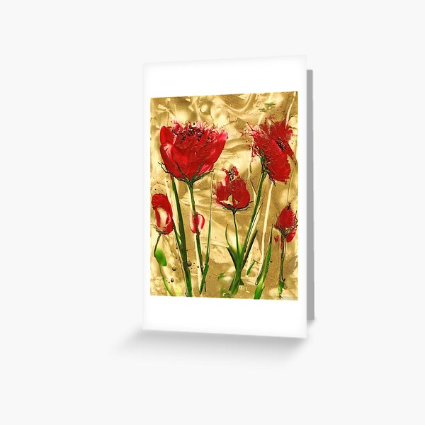 Poppy Gold Greeting Card