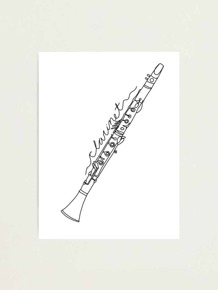 how to draw a clarinet step 5 | Drawings, Guided drawing, Line drawing