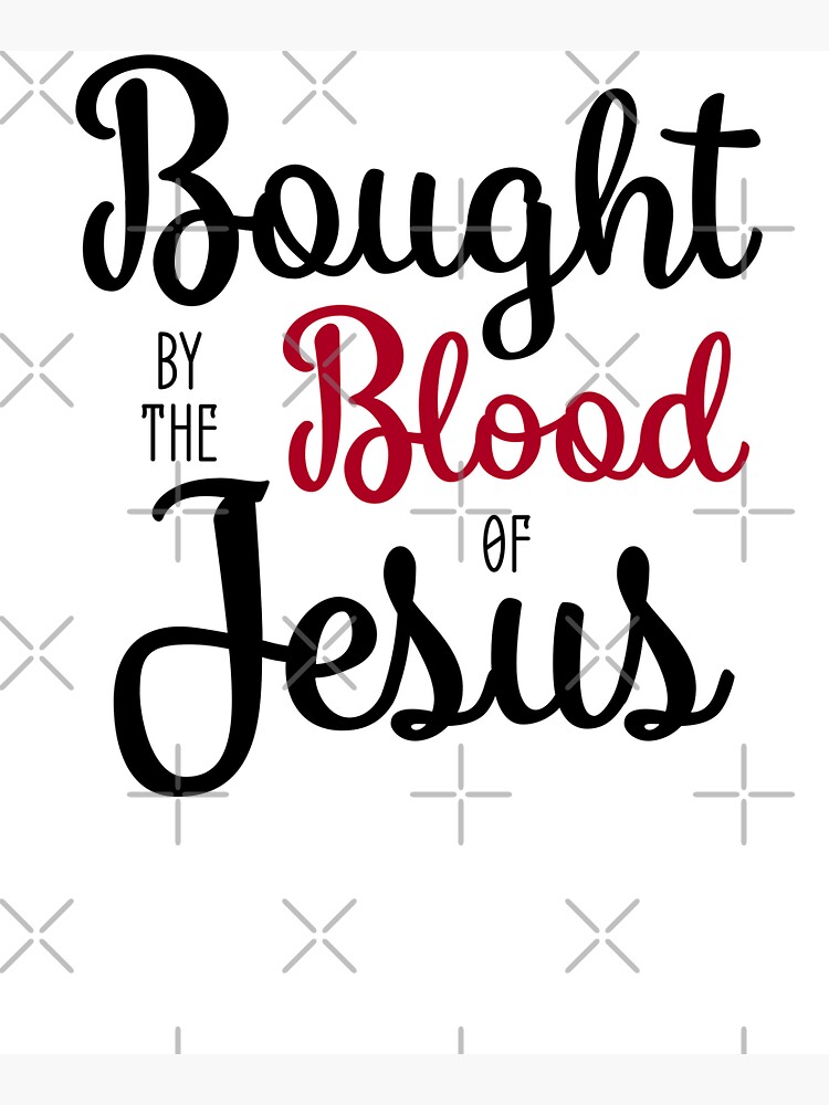 "Bought By The Blood of Christ" Tote Bag by MJDezigns Redbubble