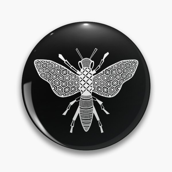 Item preview, Bee Alone - White on Black designed and sold by ReviveMind.