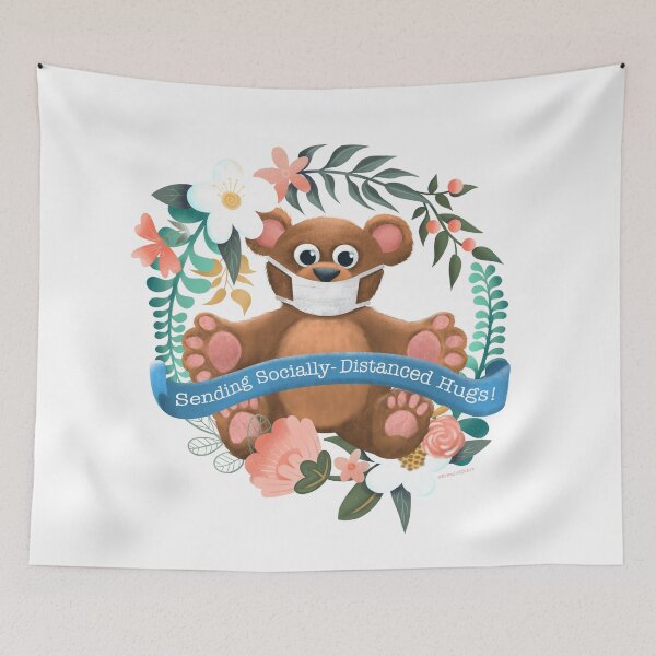 Item preview, “Sending Socially-Distanced Hugs” designed and sold by Erica Leigh.