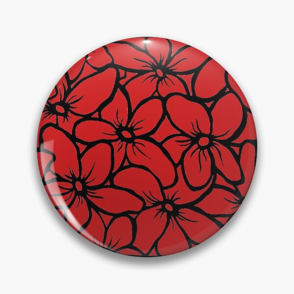 Item preview, Red Impatiens Block Flowers | Floral Design  designed and sold by Monochromatics by Corie Mae Dark.