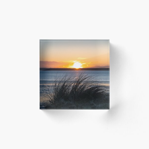 Sunset, Dunnet Dunes Caithness Acrylic Block