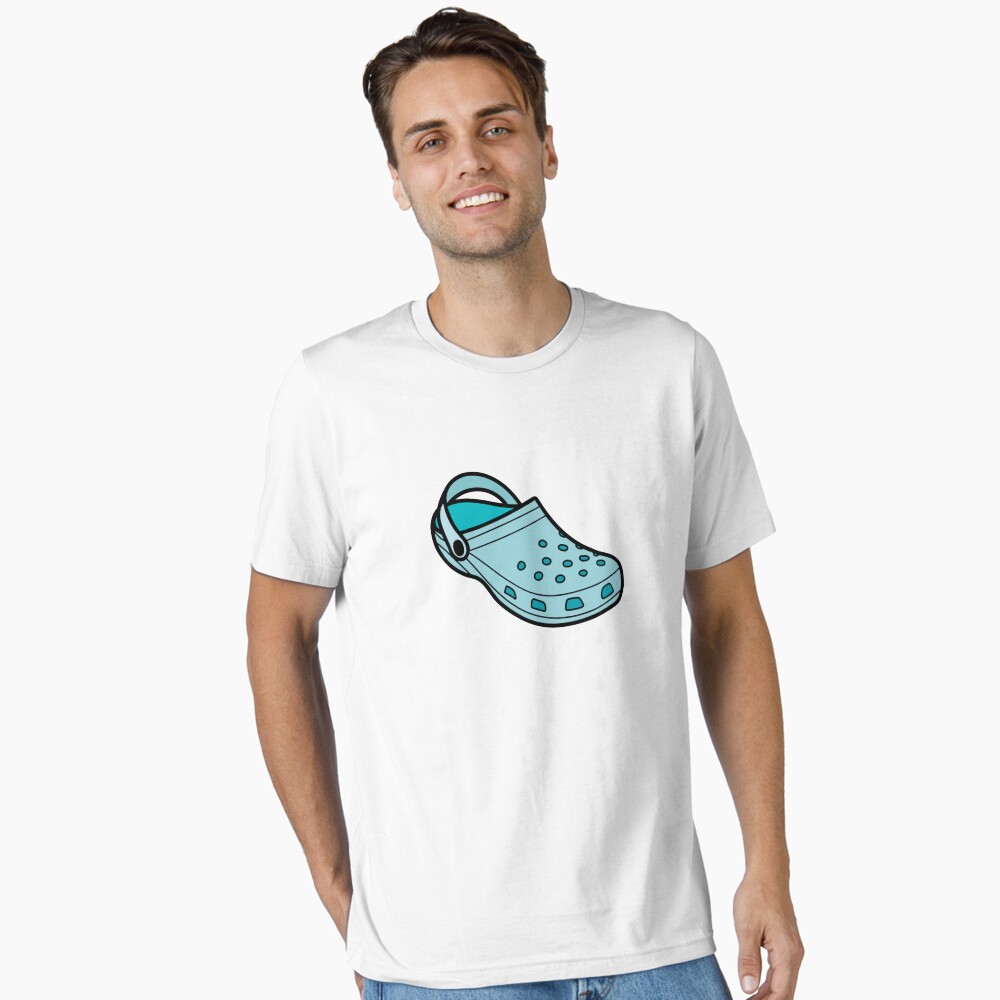 Blue Croc Shoe Illustration