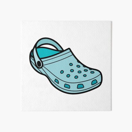 Blue Croc Shoe Illustration