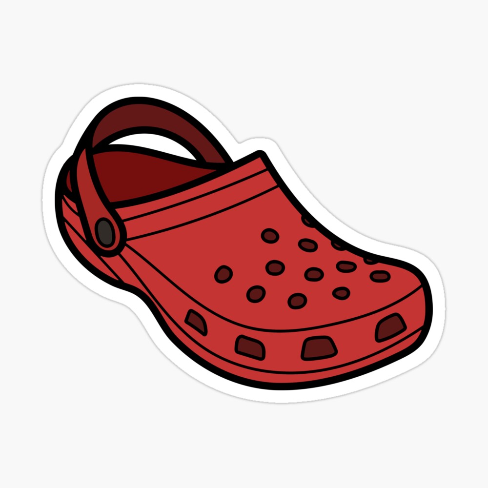 Red Croc Shoe Illustration