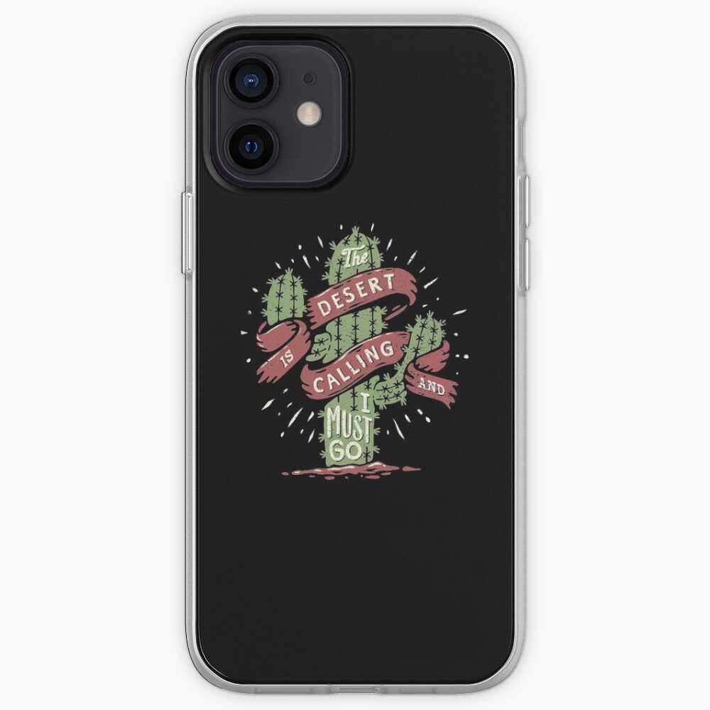 The Desert Is Calling I Must Go Vintage Cactus Graphic Gift iPhone Case & Cover