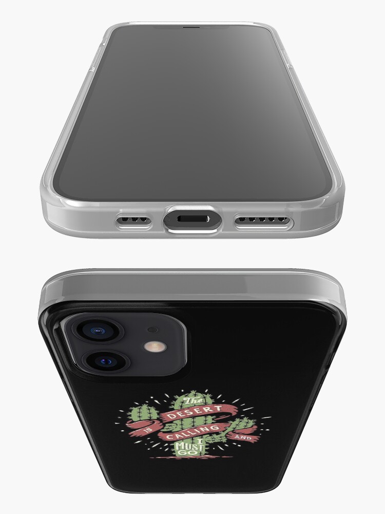 Alternate view of The Desert Is Calling I Must Go Vintage Cactus Graphic Gift iPhone Case & Cover