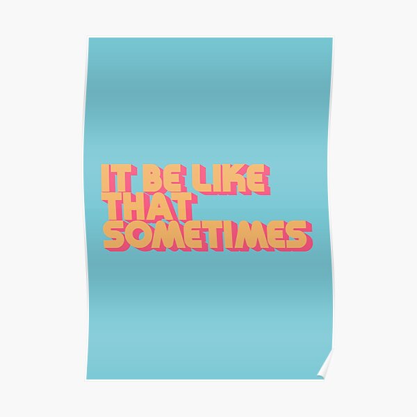 Manchmal ist es so - Retro Blue Poster