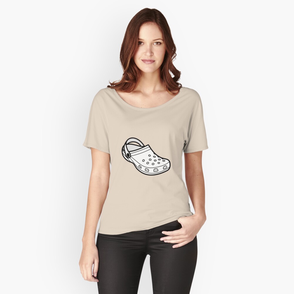 White Croc Shoe Illustration