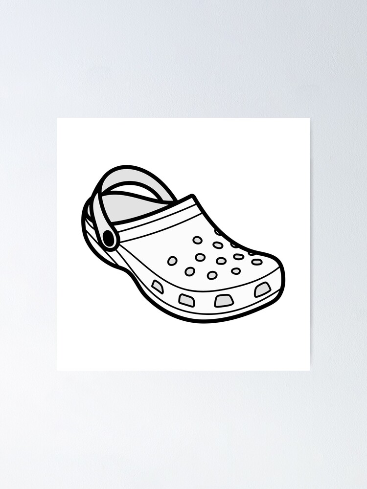 White Croc Shoe Illustration
