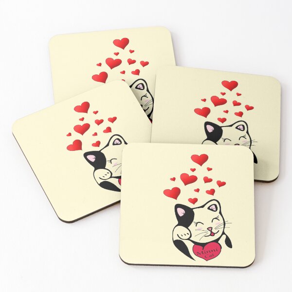 Item preview,  Minni Cat hearts designed and sold by Theobald-Design.