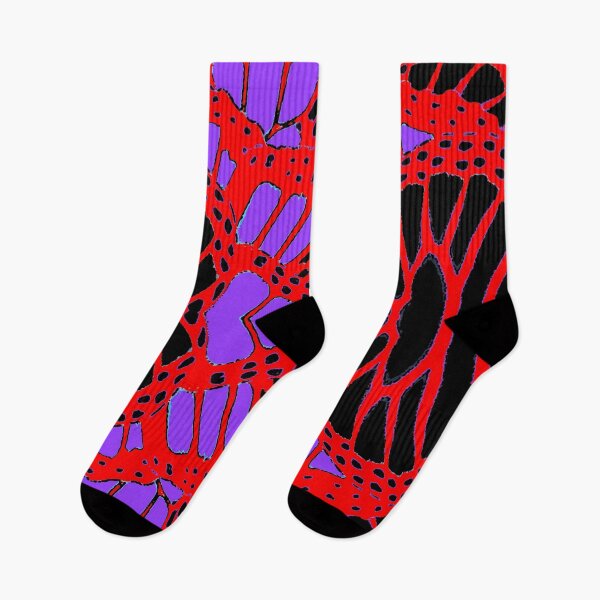 Item preview, DECORATIVE RED, BLACK & PURPLE GEOMETRIC ABSTRACT designed and sold by sharlesart.