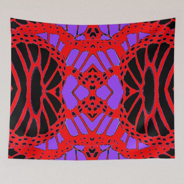 Item preview, DECORATIVE RED, BLACK & PURPLE GEOMETRIC ABSTRACT designed and sold by sharlesart.