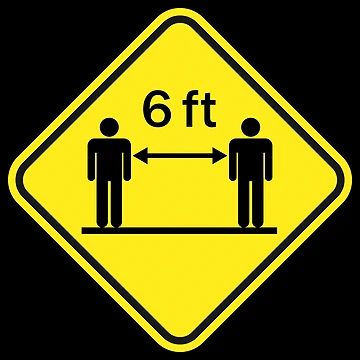 Artwork thumbnail, Social Distancing Sign by CCCDesign