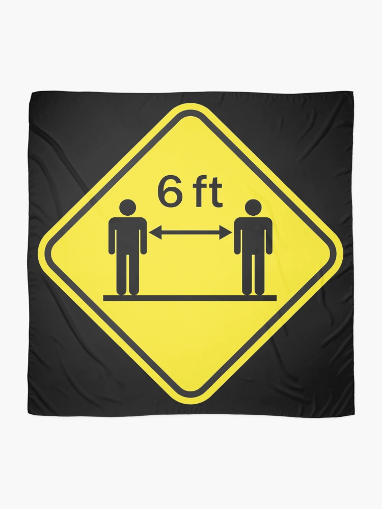 Thumbnail 2 of 3, Scarf, Social Distancing Sign designed and sold by CCCDesign.